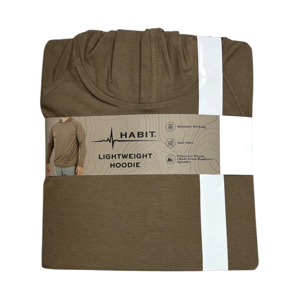 Habit Men's Lightweight Regular Fit Moisture Wicking Pullover Hoodie Desert Smal